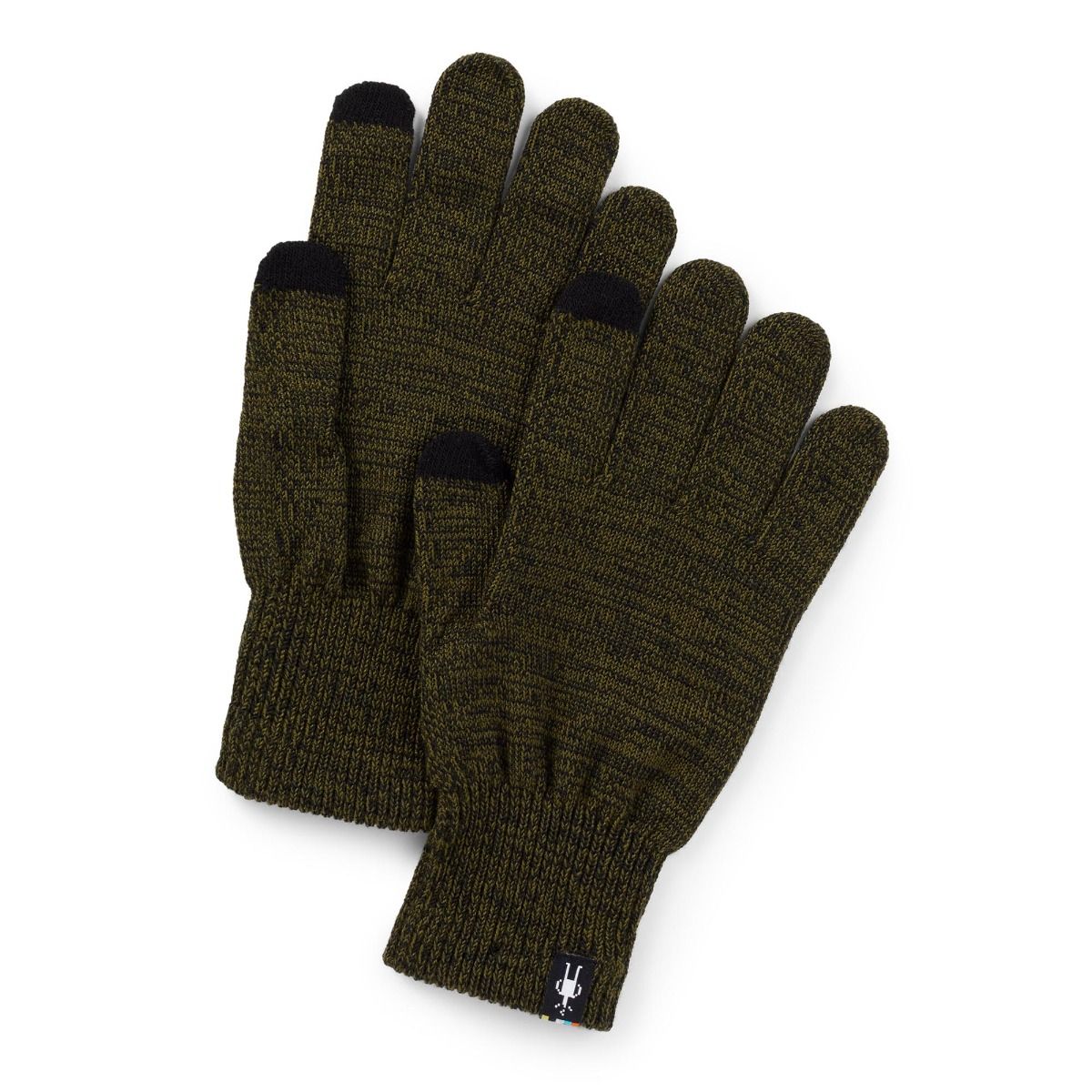 Evridwear 1 Pair Merino Wool String Knit Liner Fingerless Touchscreen Gloves, Men Women (Navy) Small/Medium