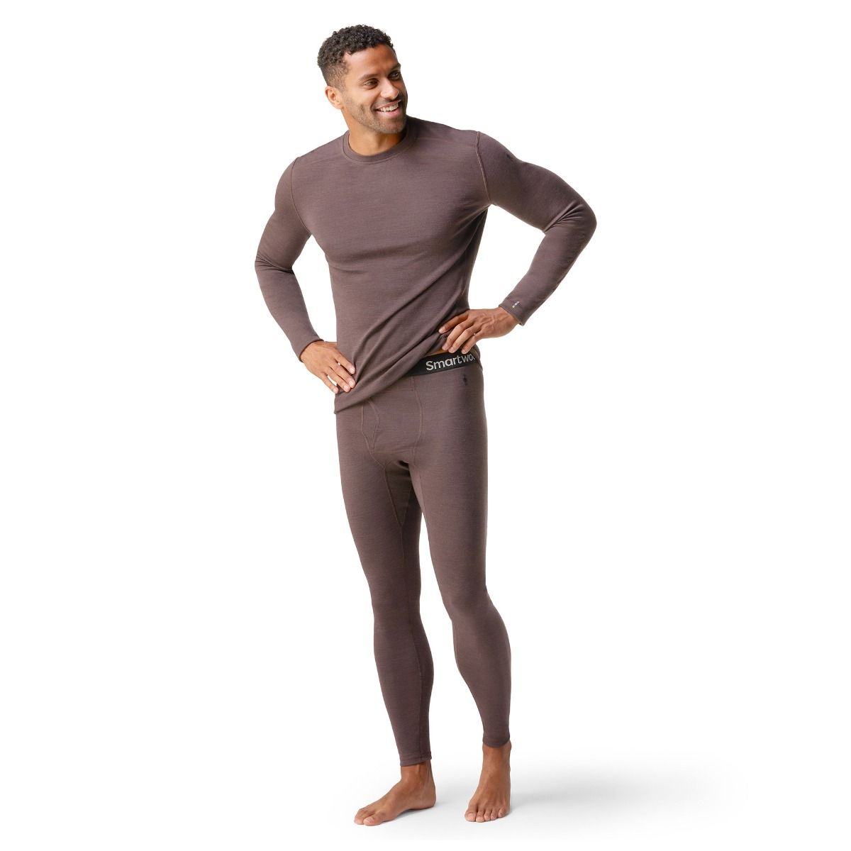 HCHL Men'S Women Thermal Sets Mens Thermal Underwear Non-marking V-neck Thermal  Pants Clothes Base Layers (Color : Light brown, Size : XXL 65-75KG) :  : Fashion