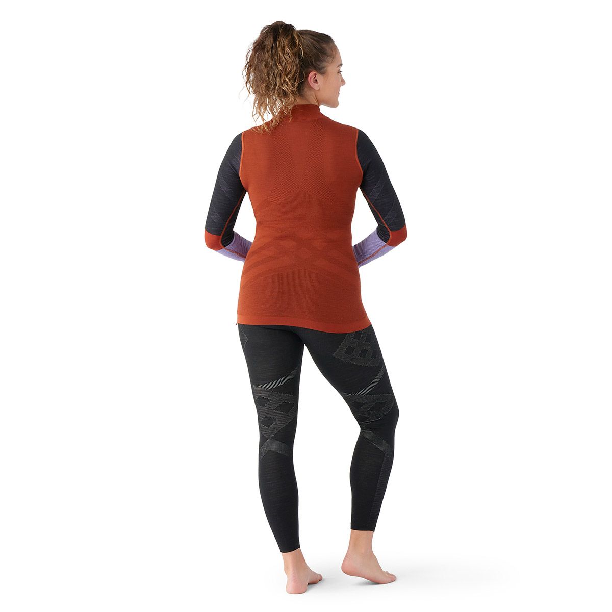 Smartwool Intraknit Thermal Merino Base Layer Colorblock 1/4 Zip - Womens, FREE SHIPPING in Canada