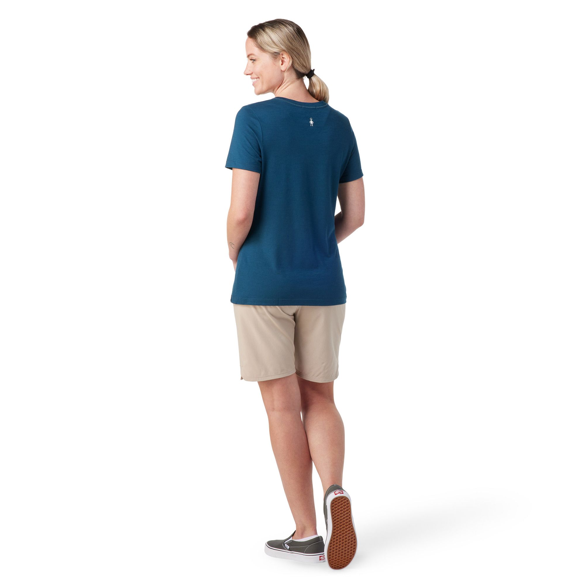 Ell & Voo Womens T-Shirt Size XL Grey Logo Short Sleeve Crew Neck Top