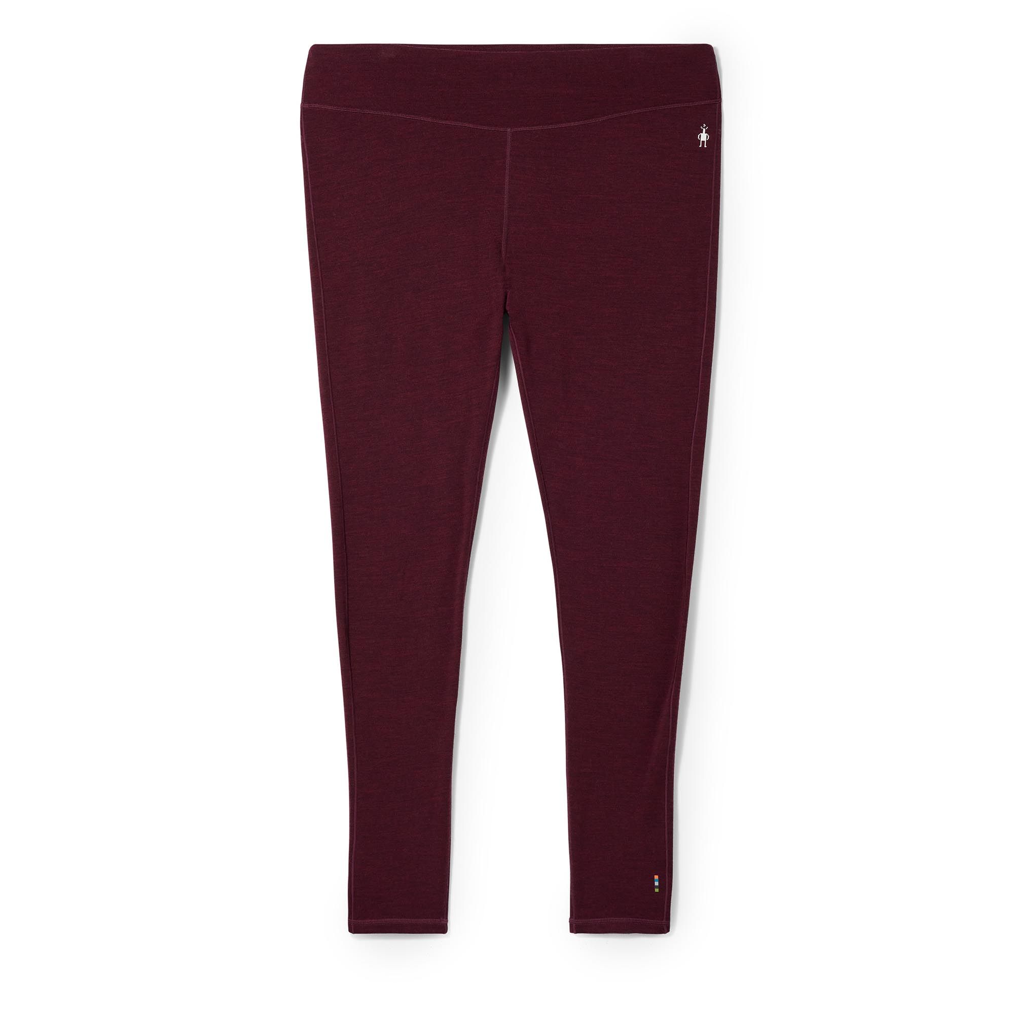 Women's Merino Wool Pants - Base Layer Cherry Red | Bottom | Underwear |  Thermal Leggings | Midweight 