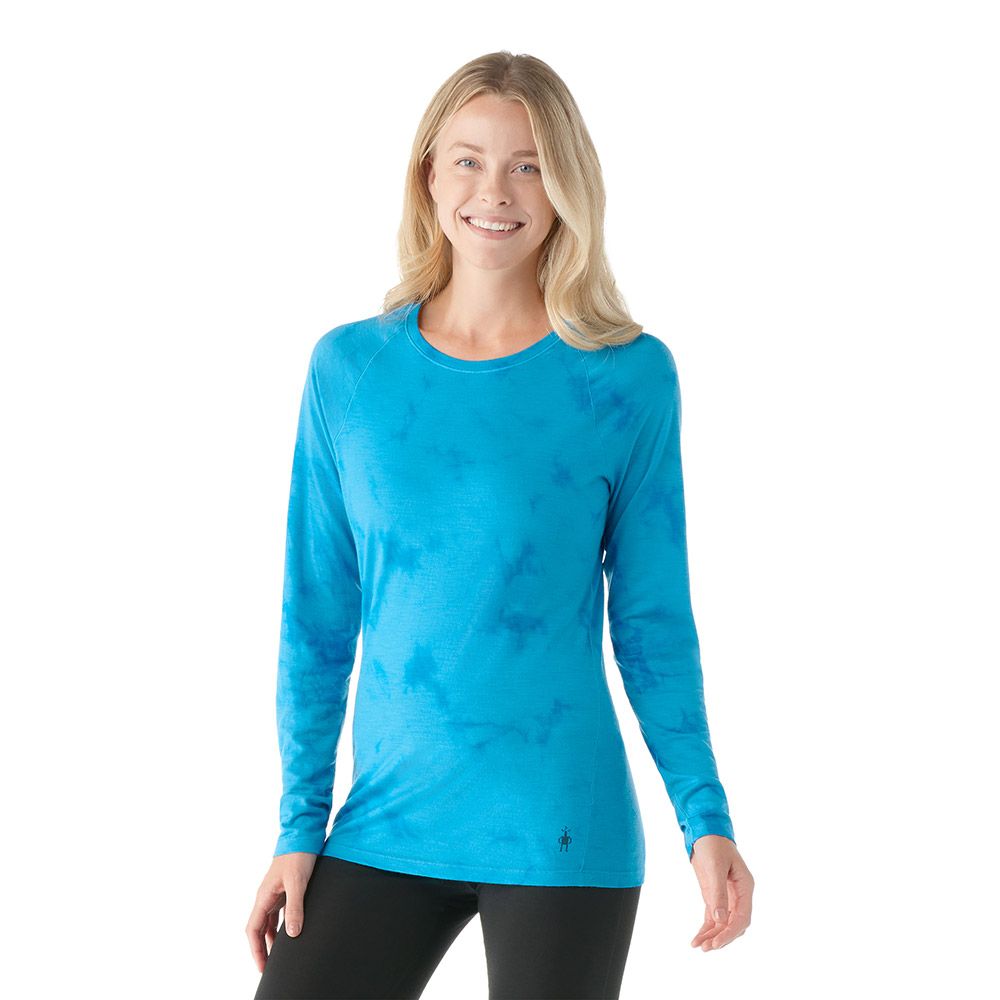 Odlo Shirt Women Medium Blue Stretch Base Layer Athletic Long Sleeve  Ceramicool