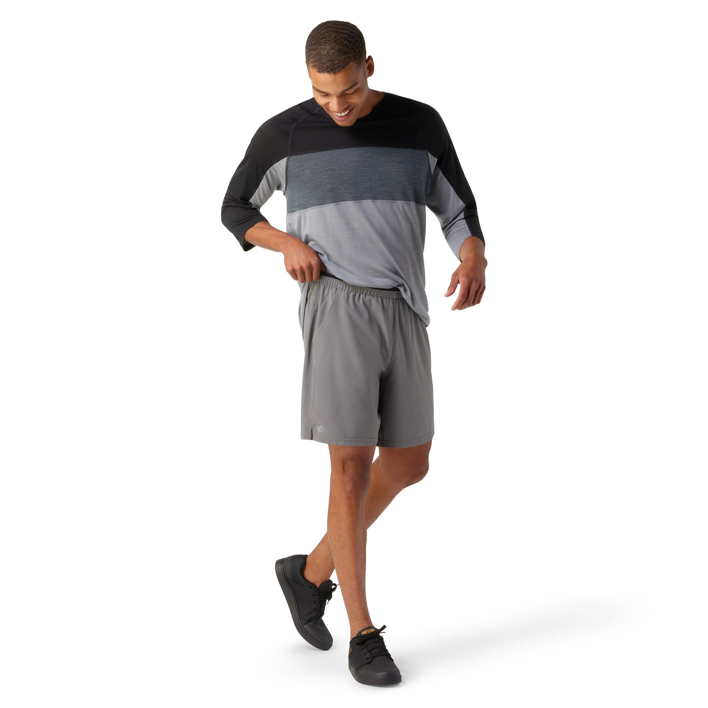 Smartwool Active Lined 8 Inch Shorts - Men's XL Medium Gray