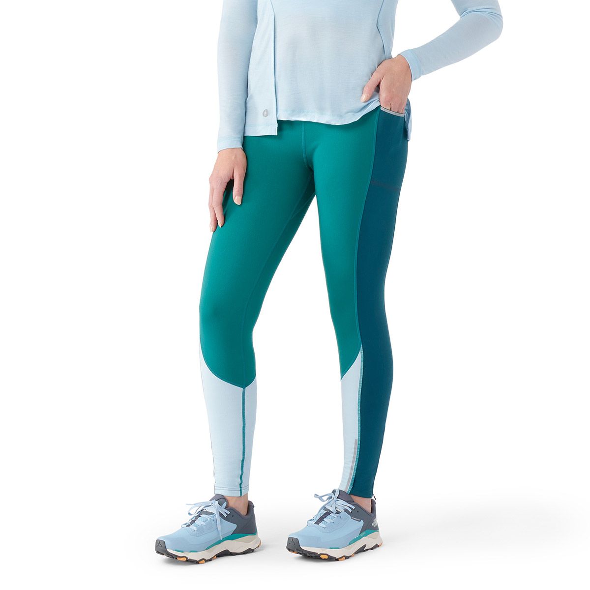 HeatLab Fleece Lined Winter Yoga Pants - HY49 - Space Dye Dark Blue / XS