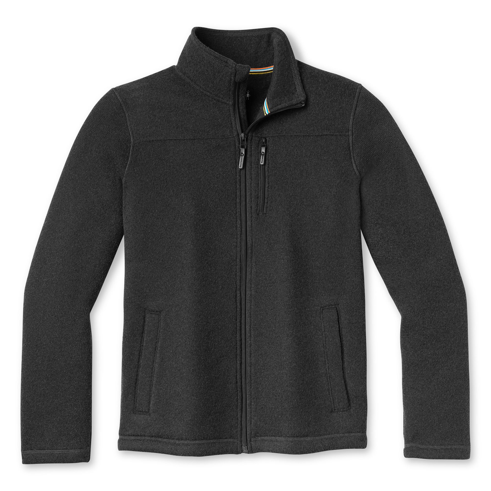 Men's Hudson Trail Fleece Full Zip Jacket in Dark Charcoal | Smartwool ...