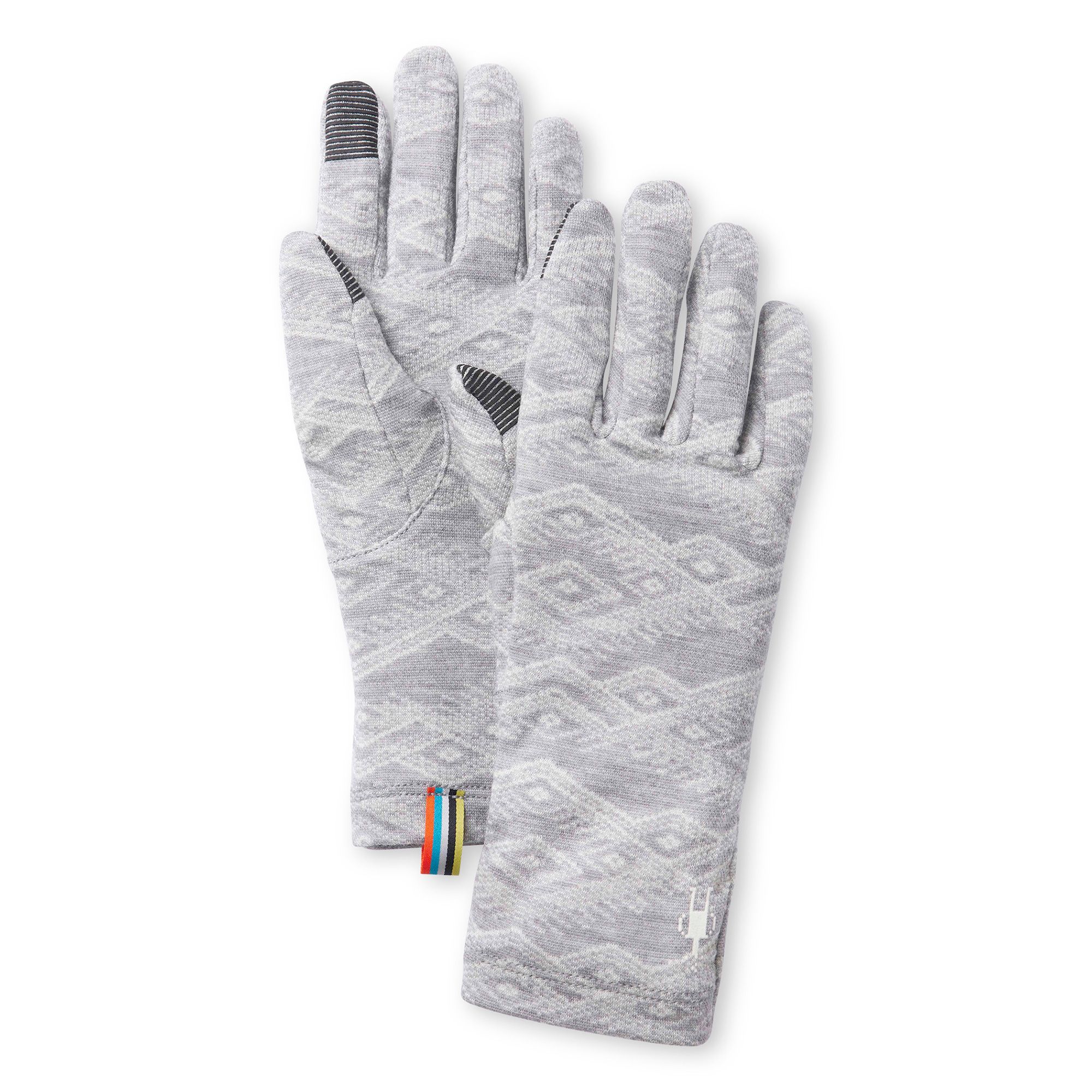 Merino 250 Pattern Glove in Light Gray Mountain Fairisle