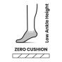 Run Zero Cushion Low Ankle Pattern Socks in Military Olive