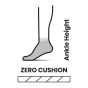 Socquette matelassée Run Zero Cushion à motifs