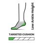 Women's Run Targeted Cushion Brush Stroke Print Low Ankle Socks